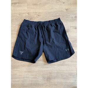 Under Armour Project Rock Loose Shorts Men 2XL Black Athletic Sports